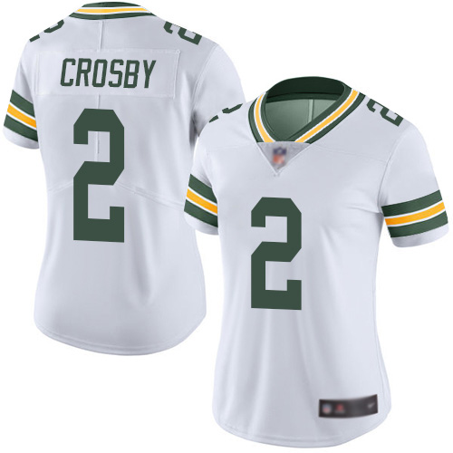 Green Bay Packers Limited White Women #2 Crosby Mason Road Jersey Nike NFL Vapor Untouchable